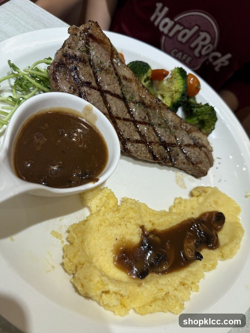 Steak with Polenta and Gravy