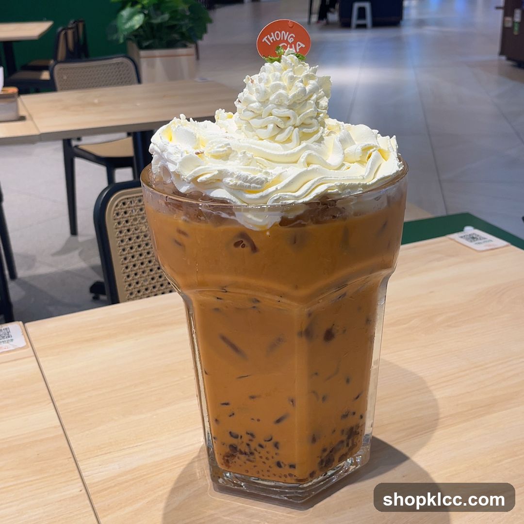 Iced Thai Tea with Whipped Cream