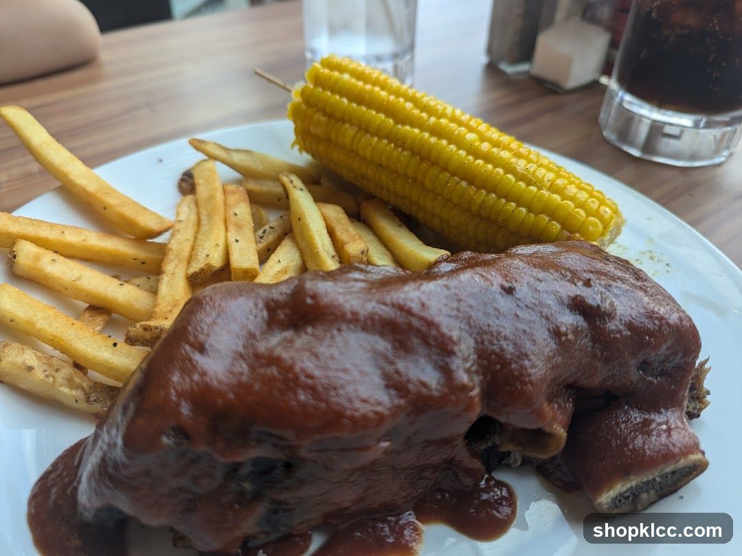 Ribs with Fries and Corn