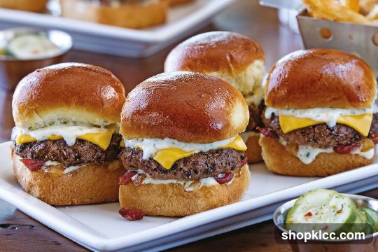 Sliders with Cheese and Bacon