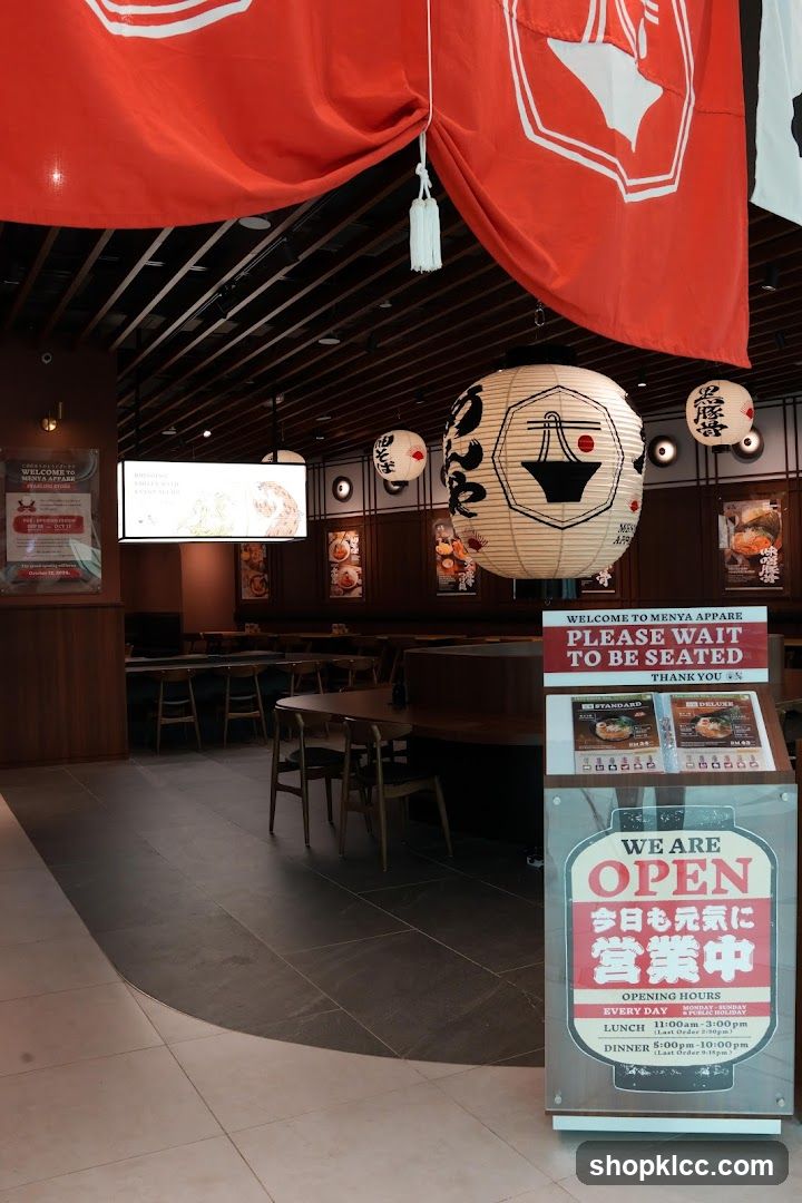 Restaurant Interior with Open Sign