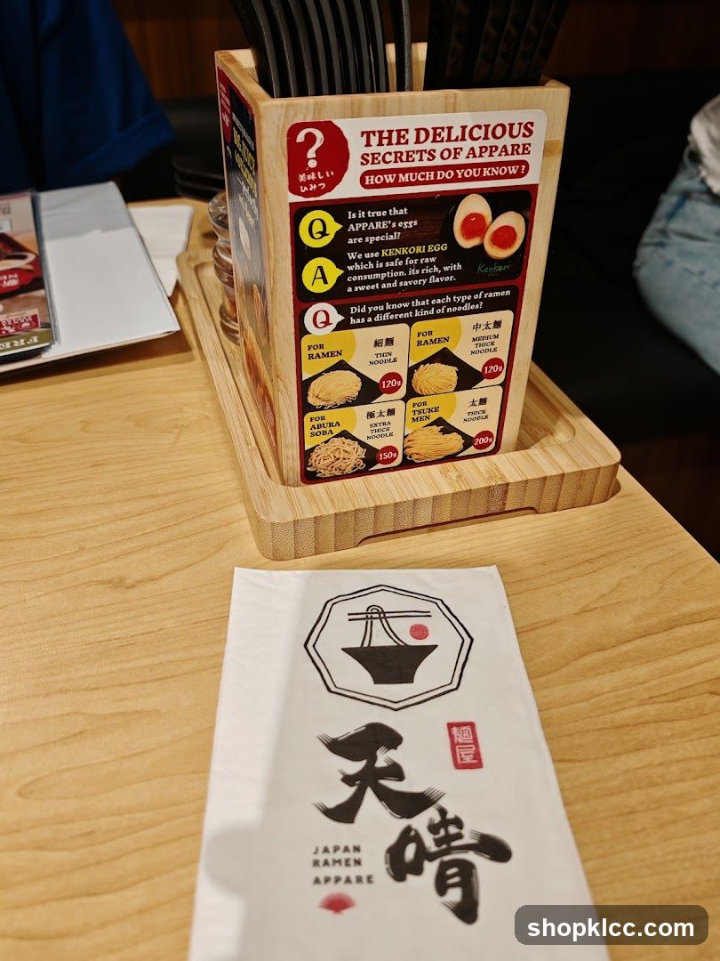 Ramen Noodle Information Display