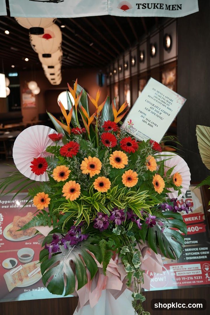 Tsuke Men New Opening Flower Arrangement