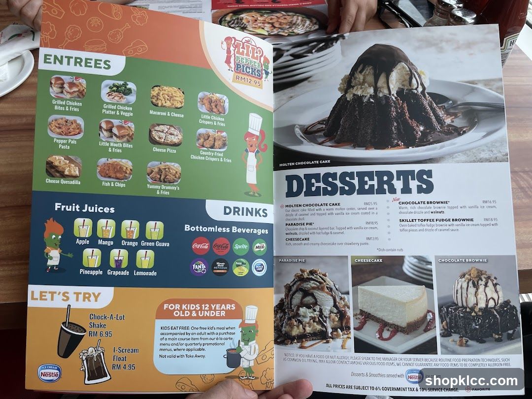 Lil Pepper Picks Menu
