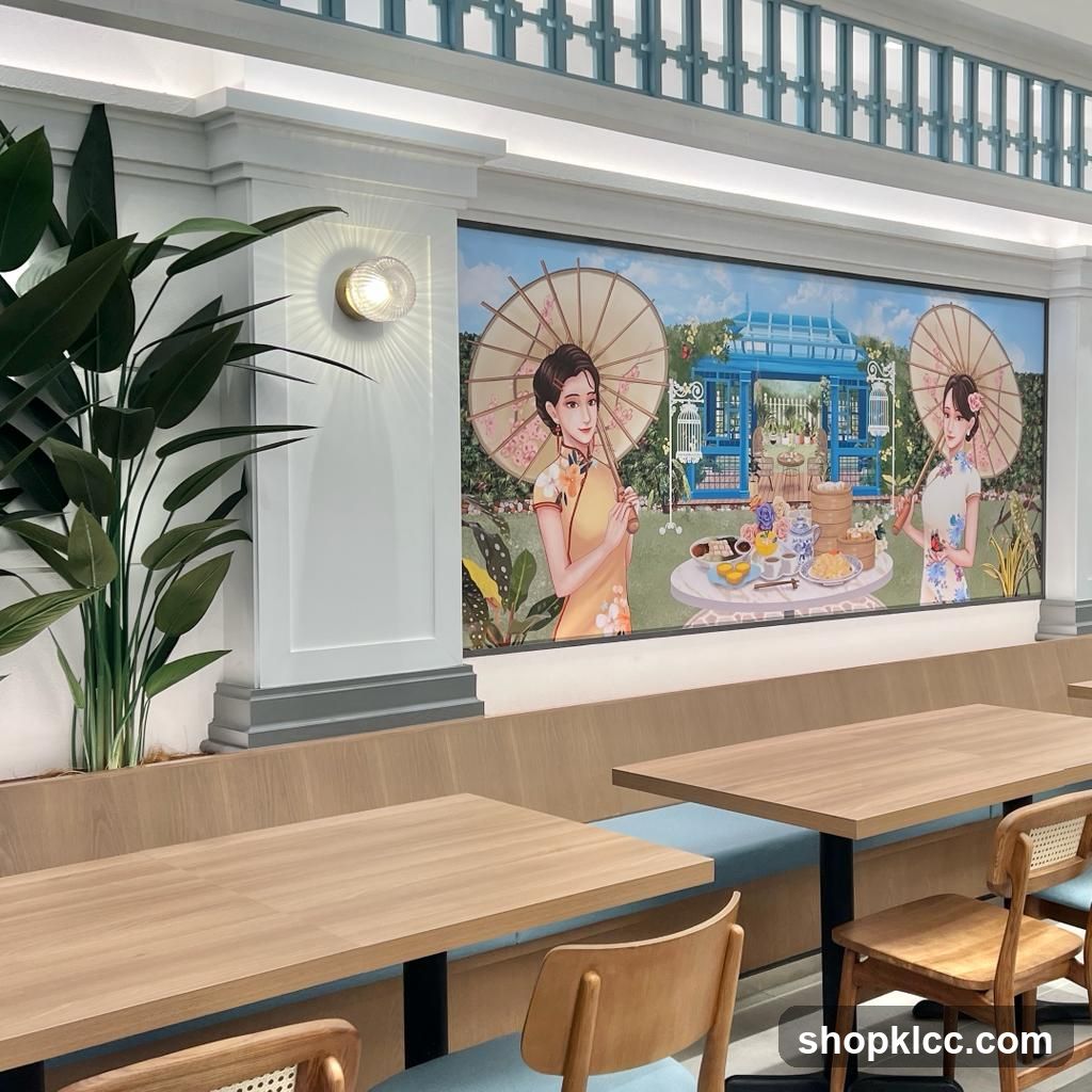 Restaurant Interior with Mural