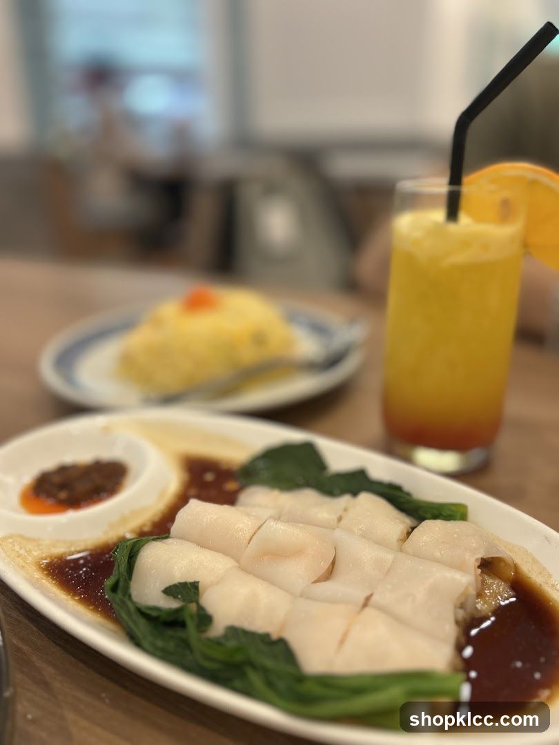 Dim Sum Platter with Orange Juice