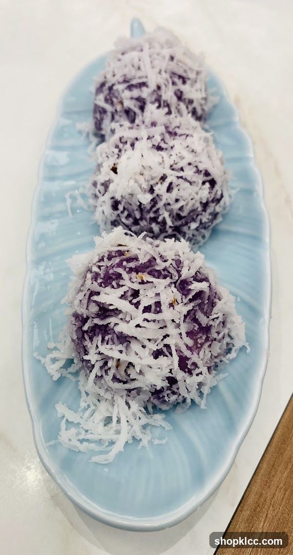 Purple Sweet Potato Balls with Coconut