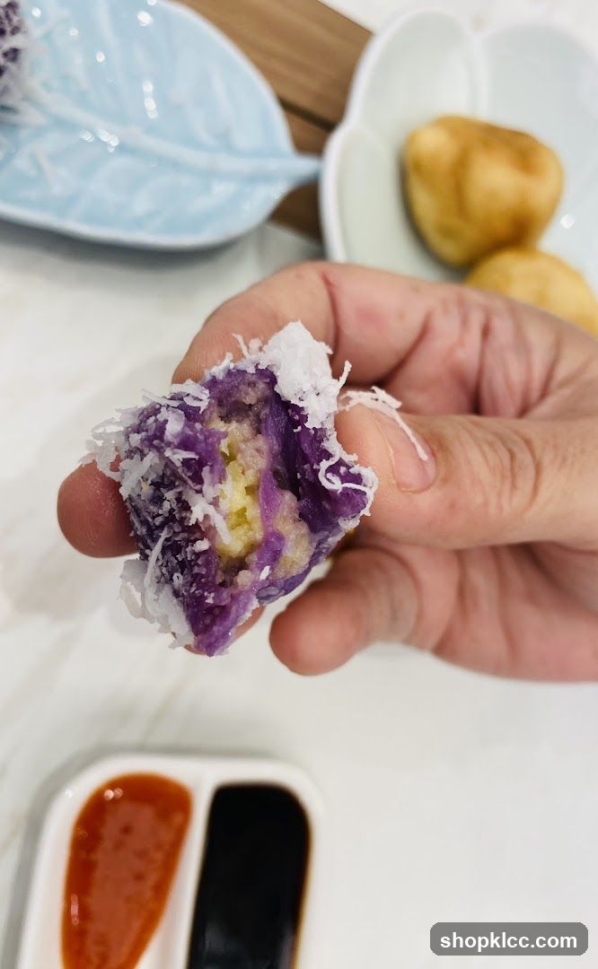 Purple Sweet Potato Dessert with Coconut