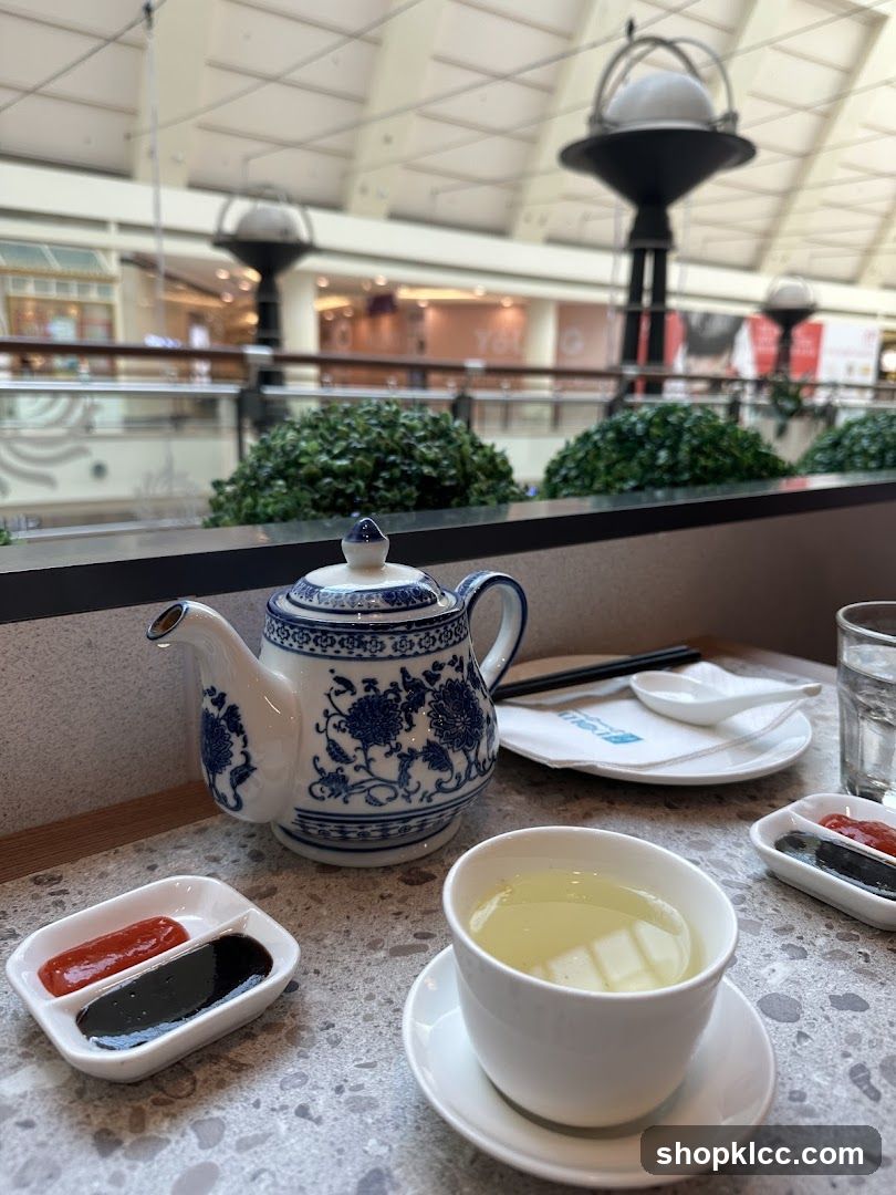Tea set with condiments