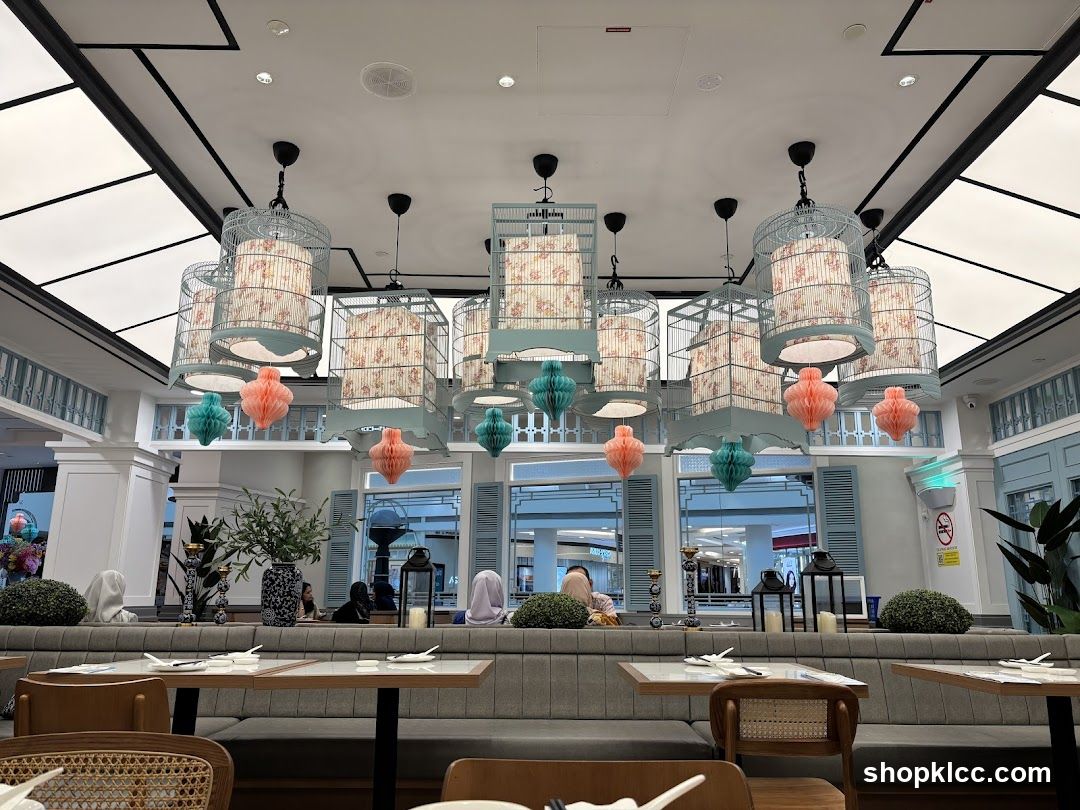 Restaurant Interior with Birdcage Chandeliers