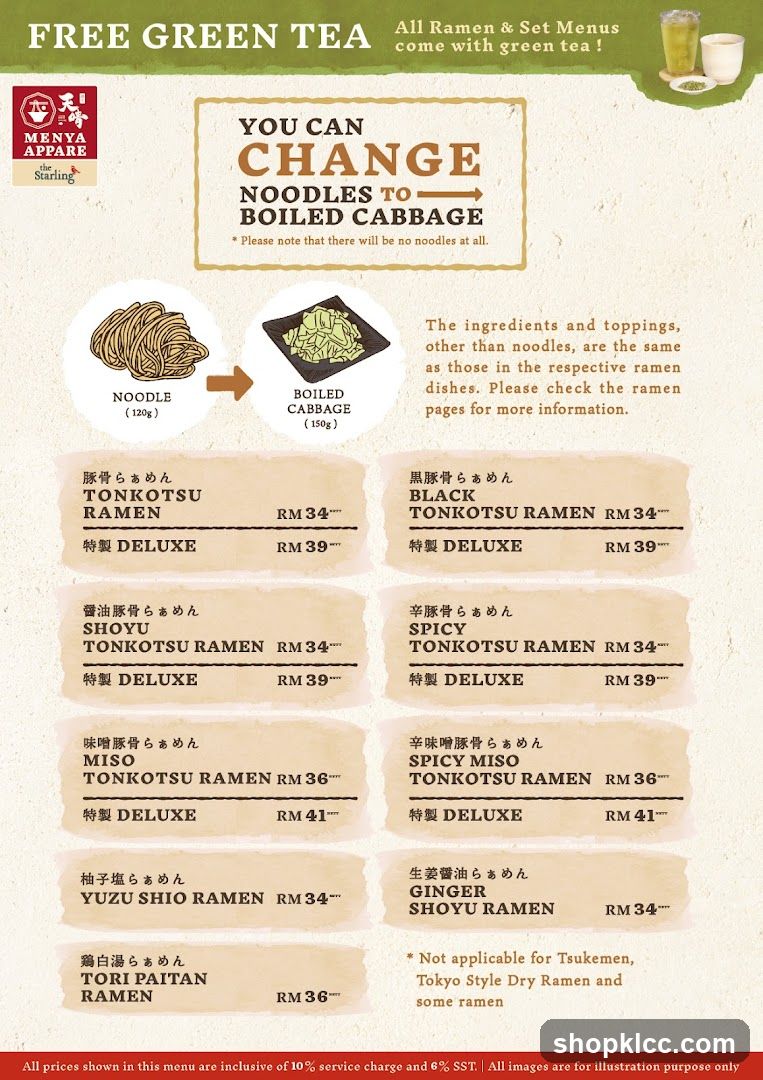 Ramen Menu
