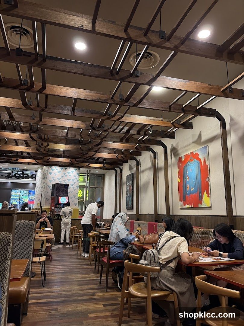 Restaurant Interior with Patrons