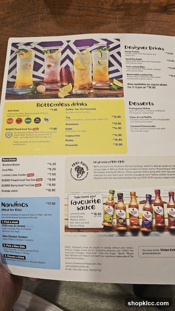 Nando's Menu