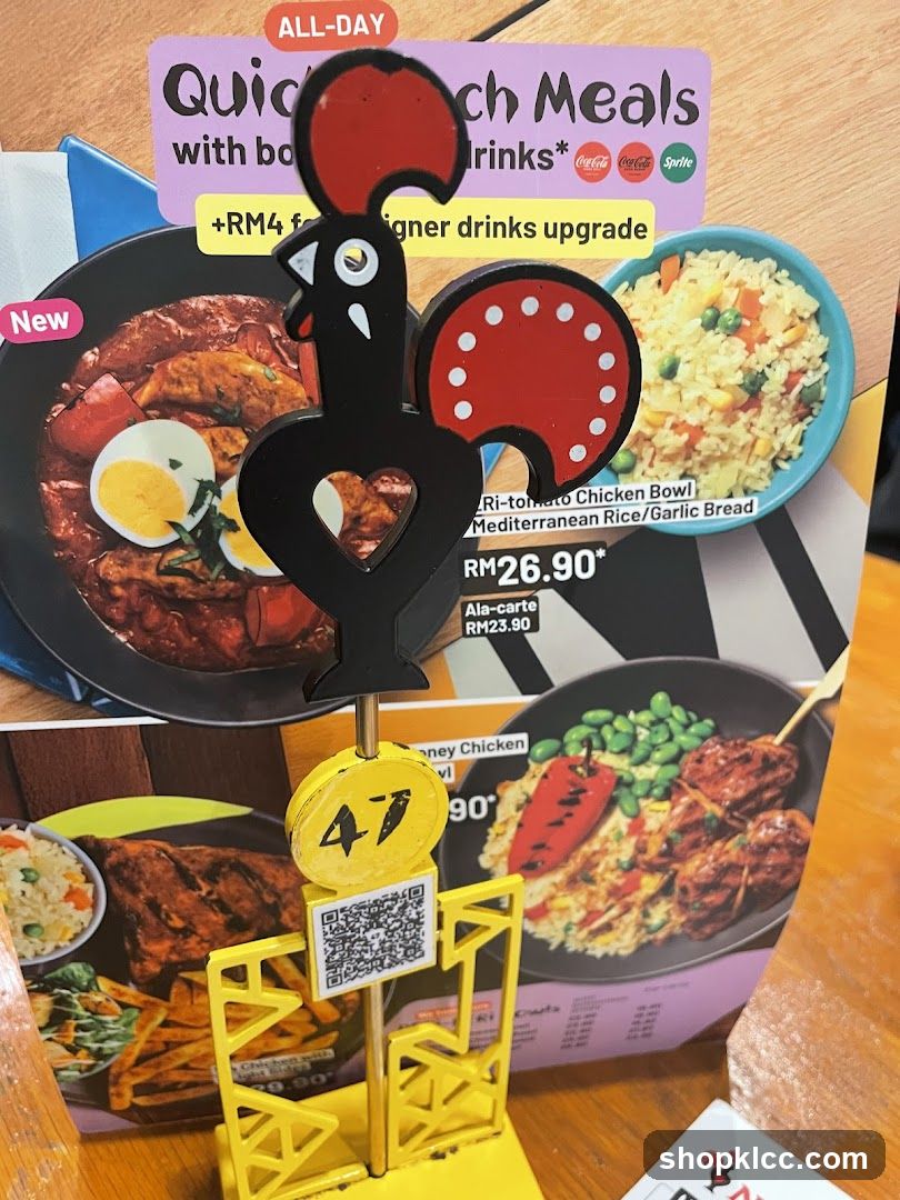 Menu with Chicken Dishes