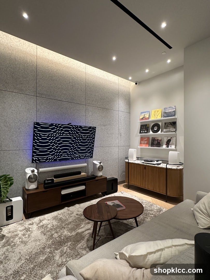 Modern Living Room with Audio Equipment