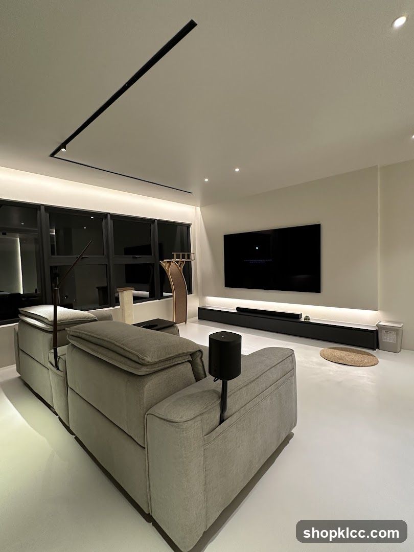 Modern Living Room with Entertainment Setup