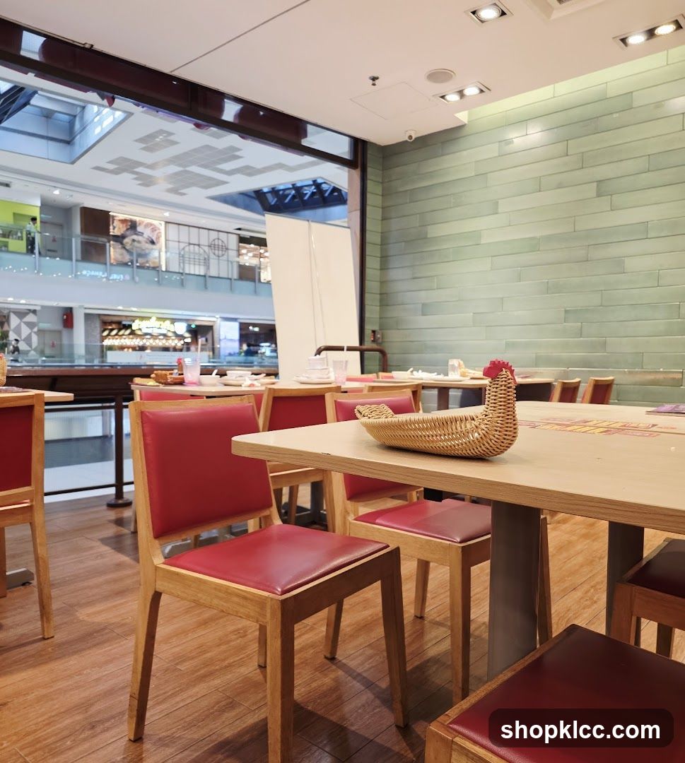 Restaurant Interior with Red Chairs