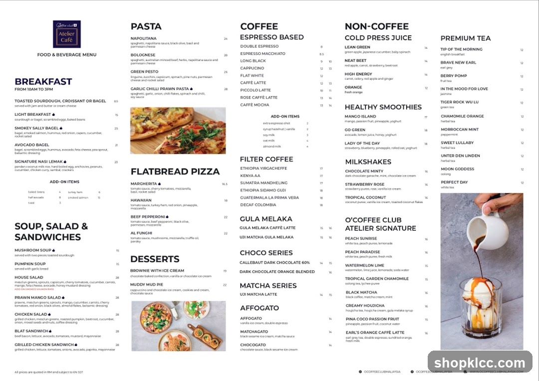 FOOD & BEVERAGE MENU