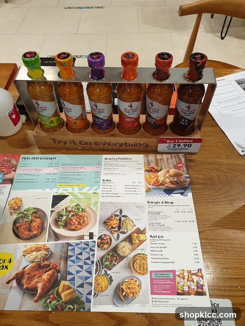 Nando's Peri-Peri Sauces and Menu
