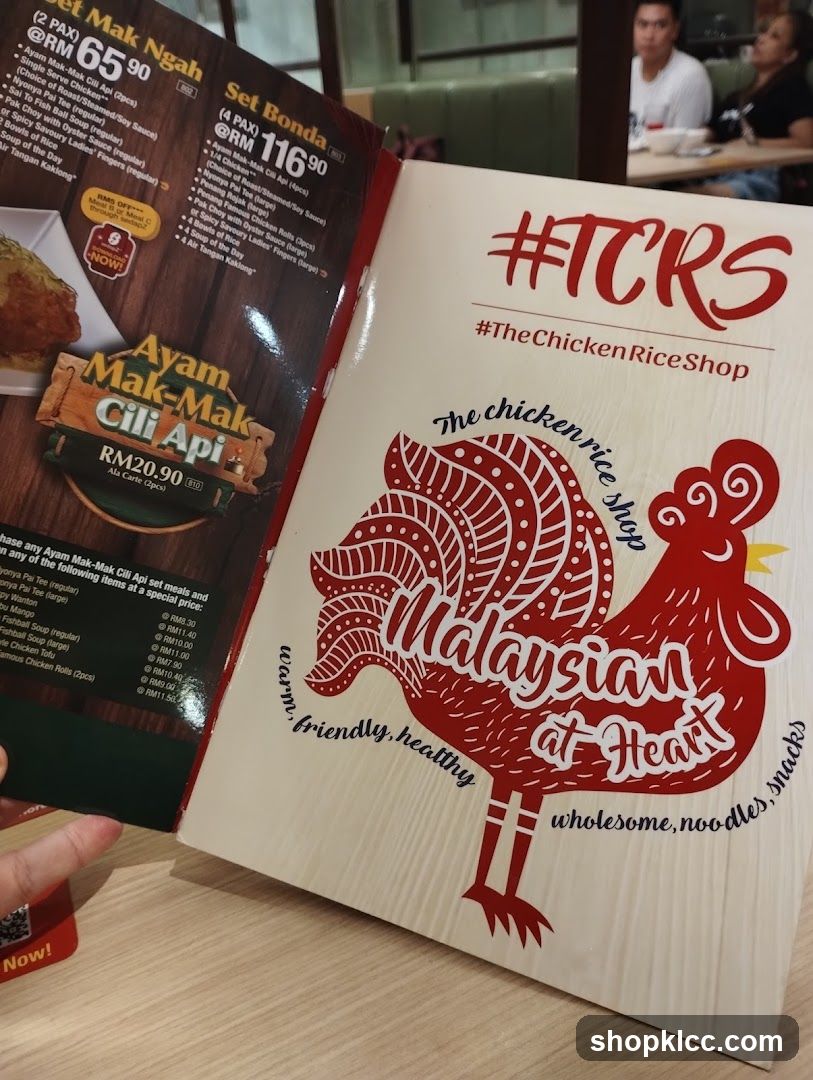 The Chicken Rice Shop Menu