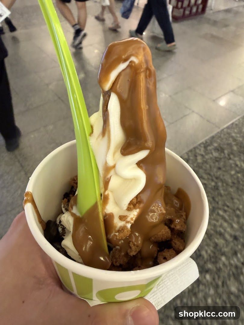 Frozen Yogurt with Caramel