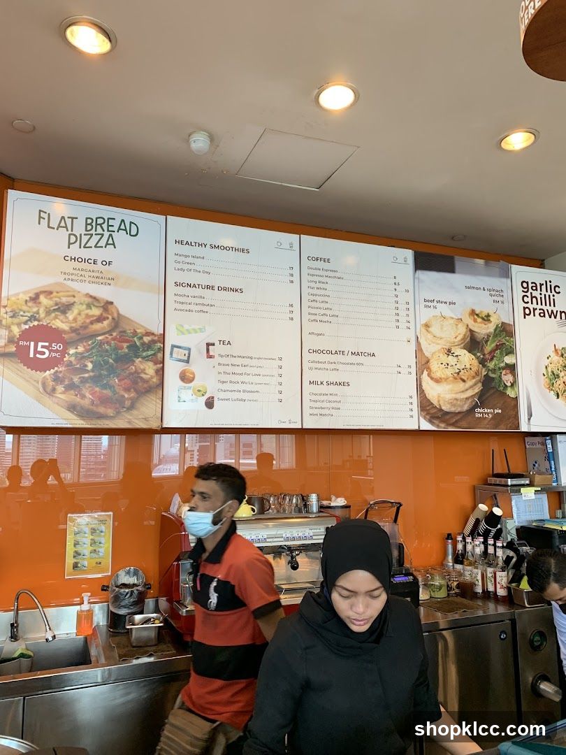 Cafe Menu and Counter