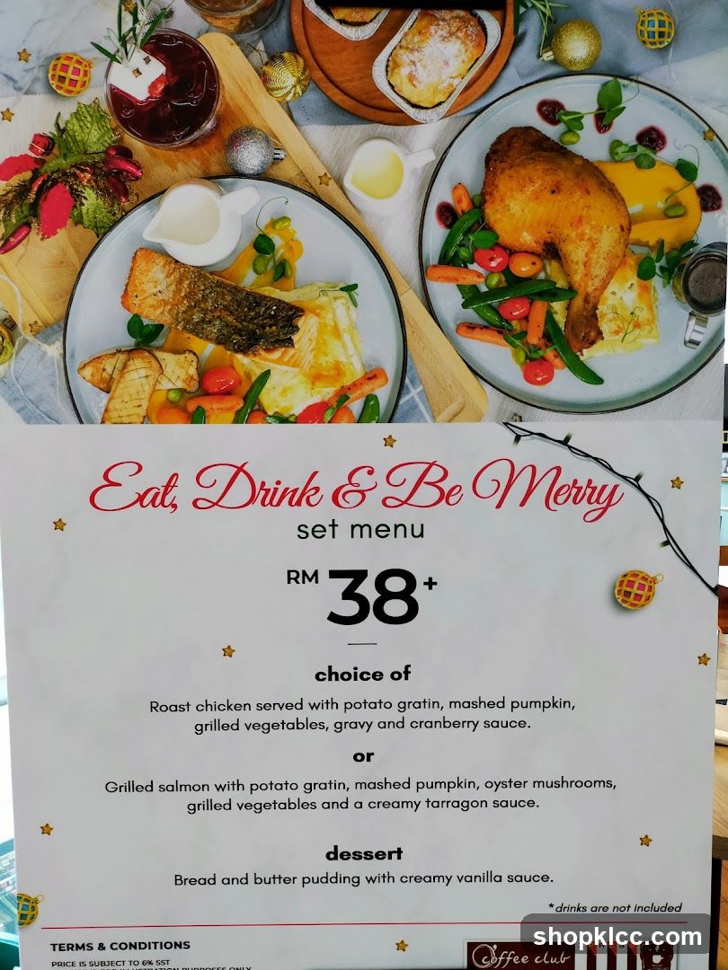 Eat, Drink & Be Merry Set Menu