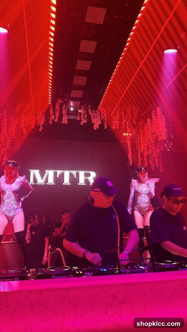 DJs performing at a club