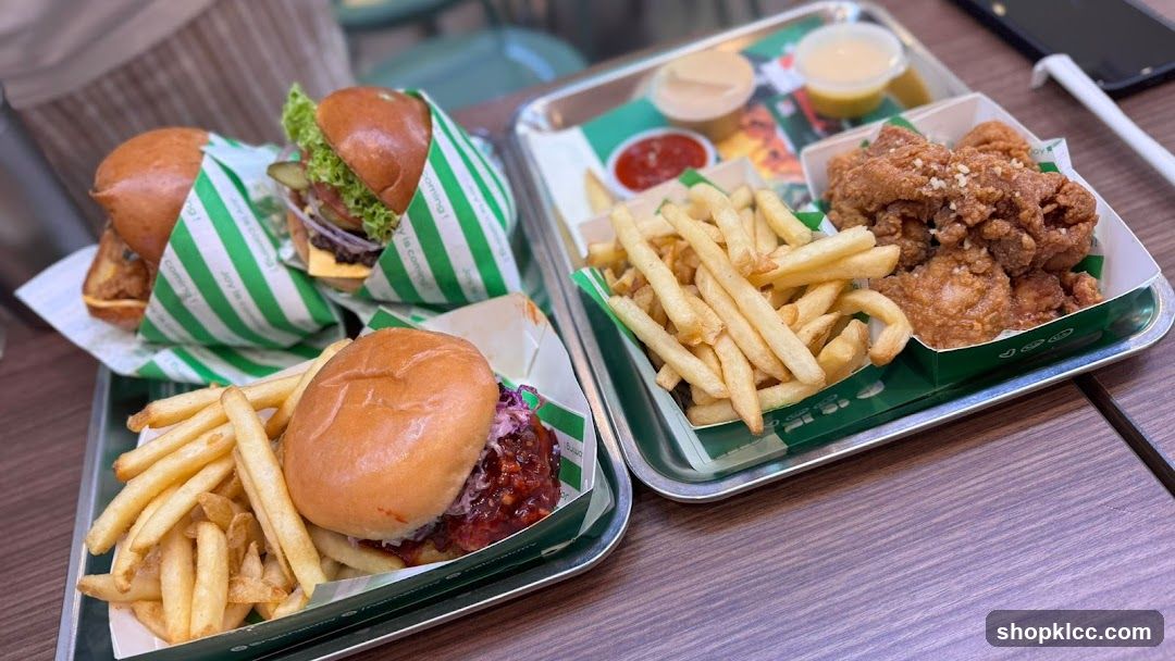 Burgers, Fries, and Fried Chicken