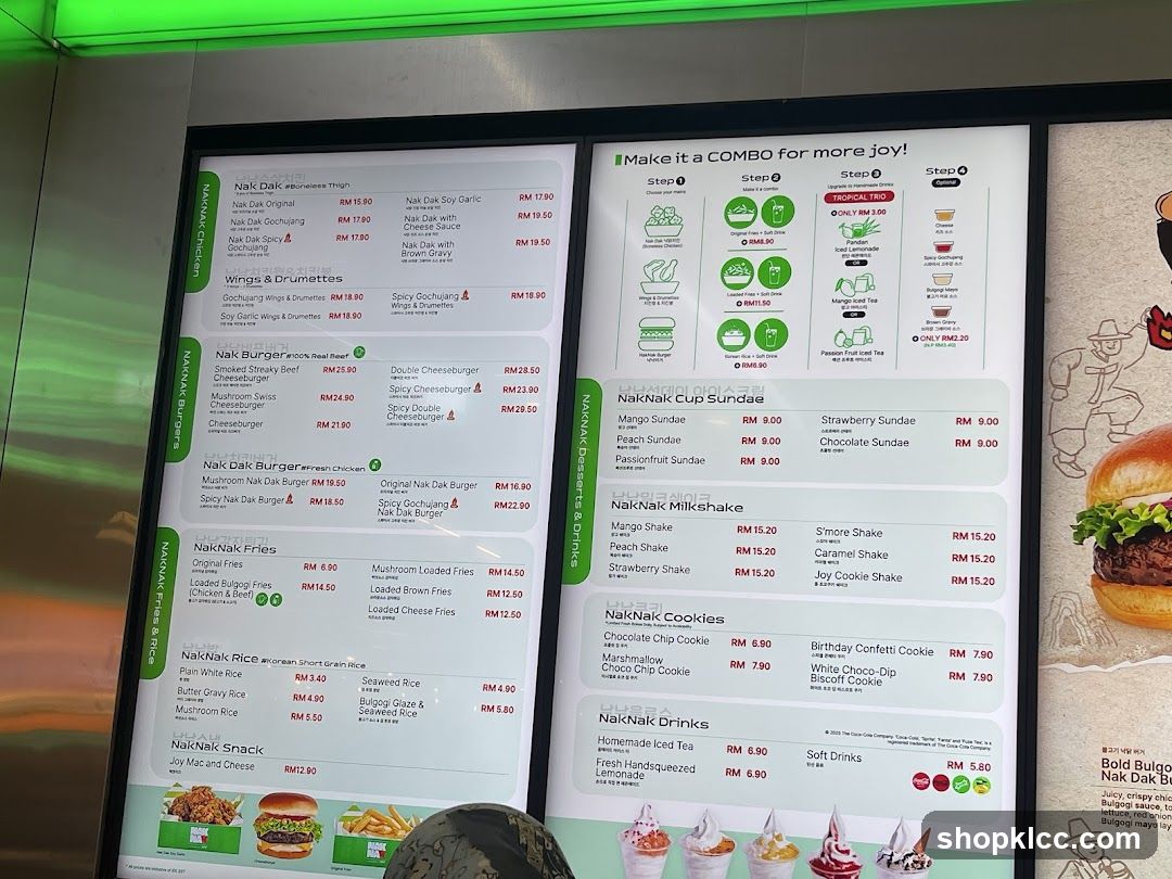 NAKNAK Menu