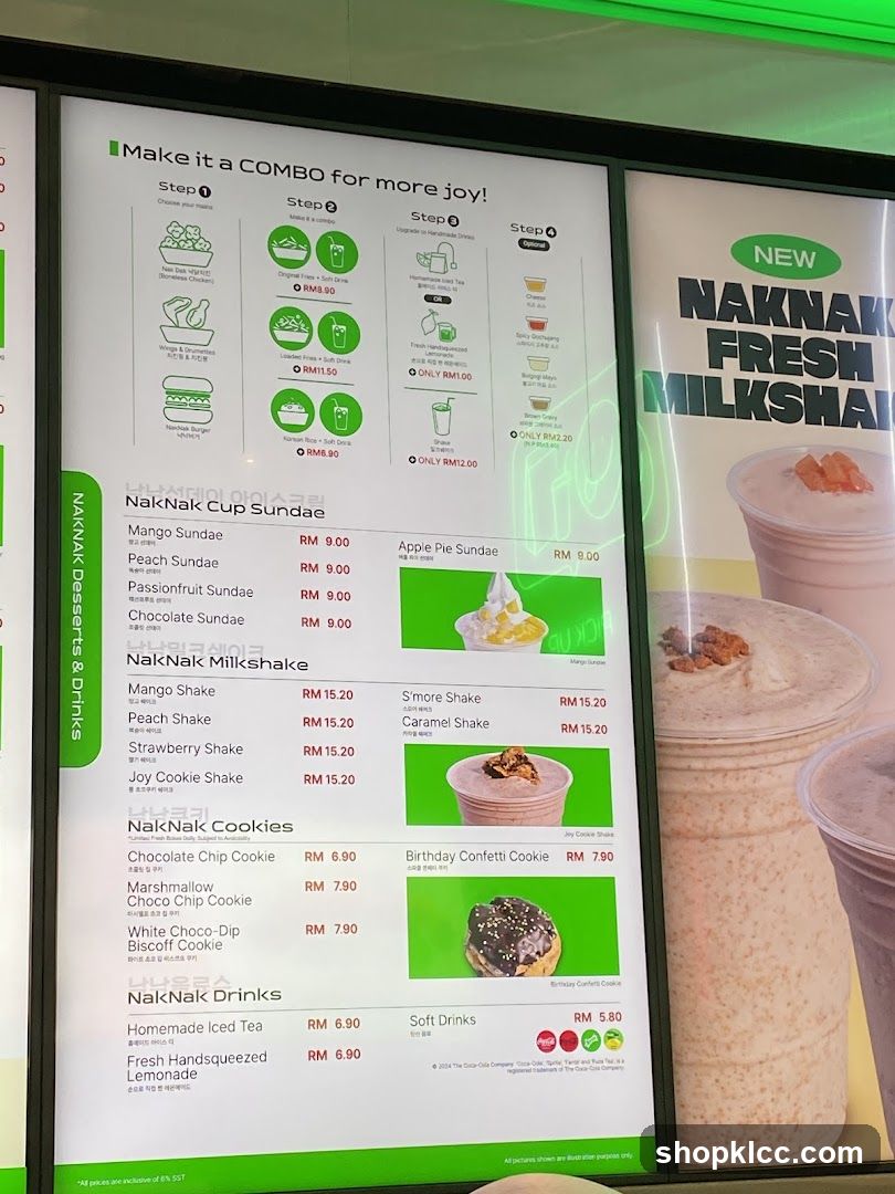 NakNak Desserts & Drinks Menu