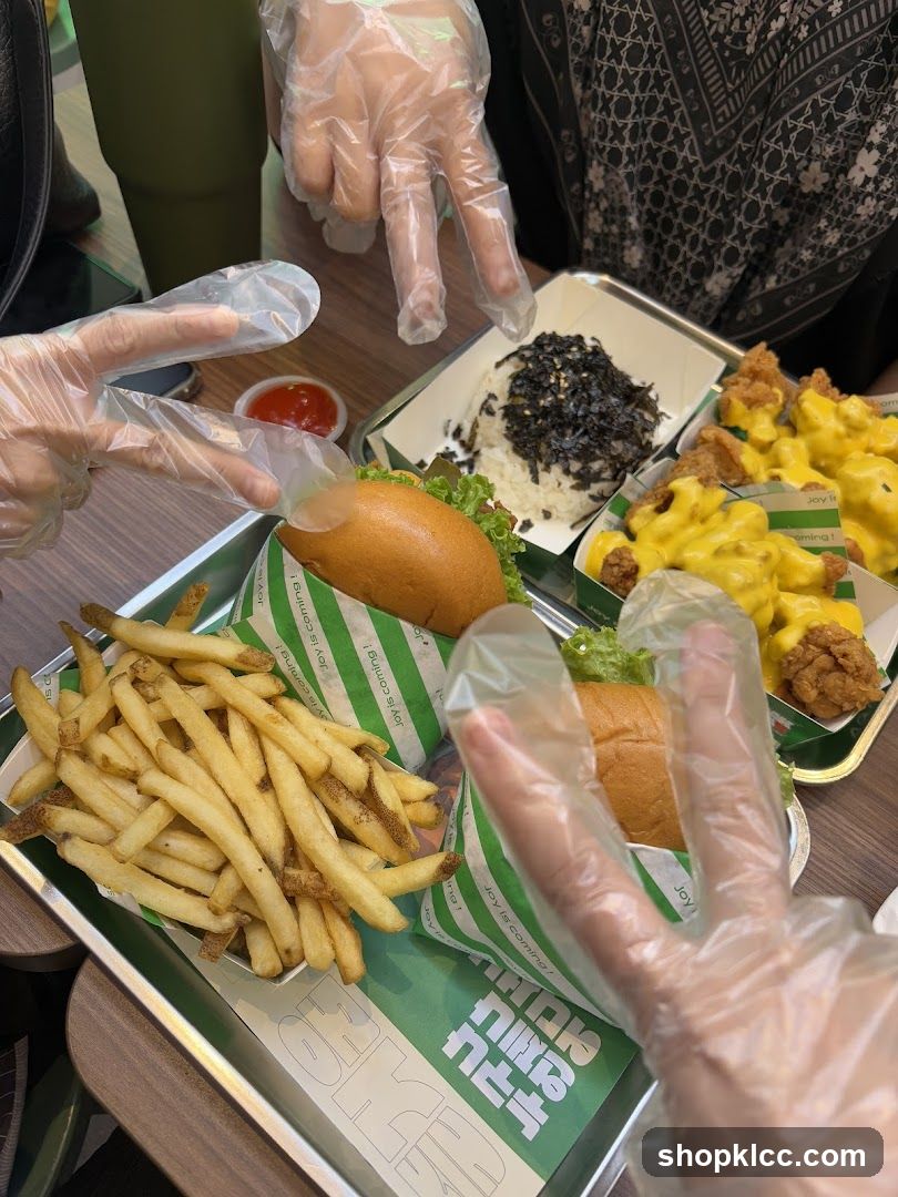 Food Tray with Burgers and Fries