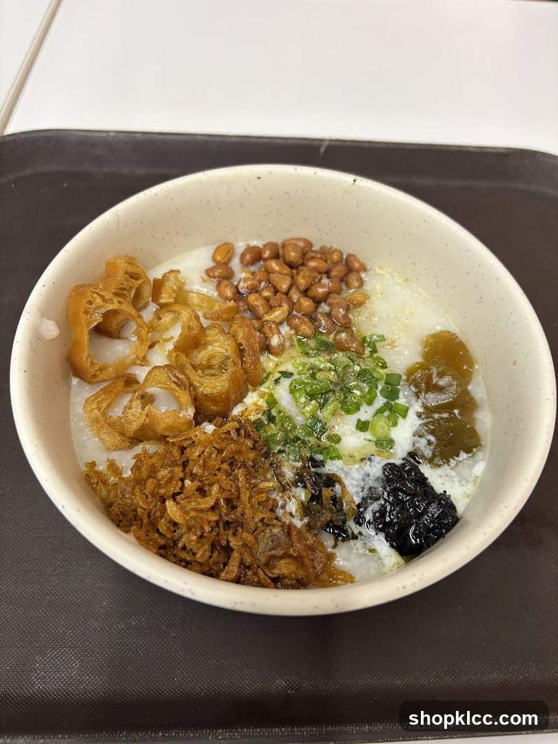 Congee with toppings
