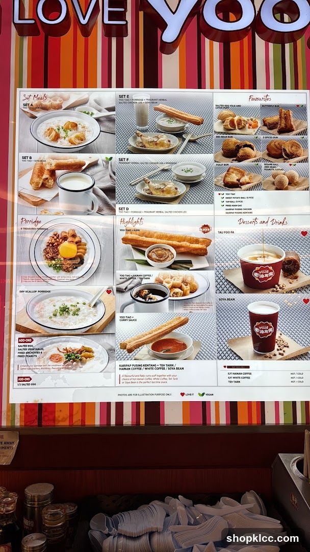 Love YoO Menu