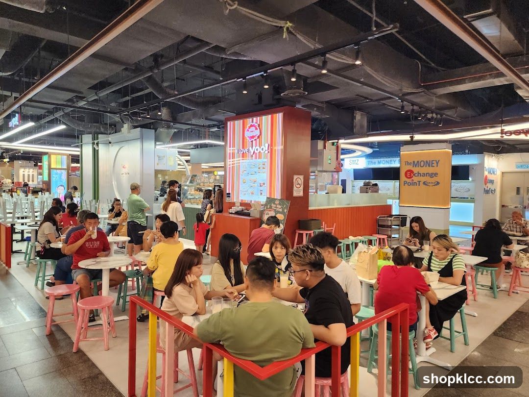 Food court with diners