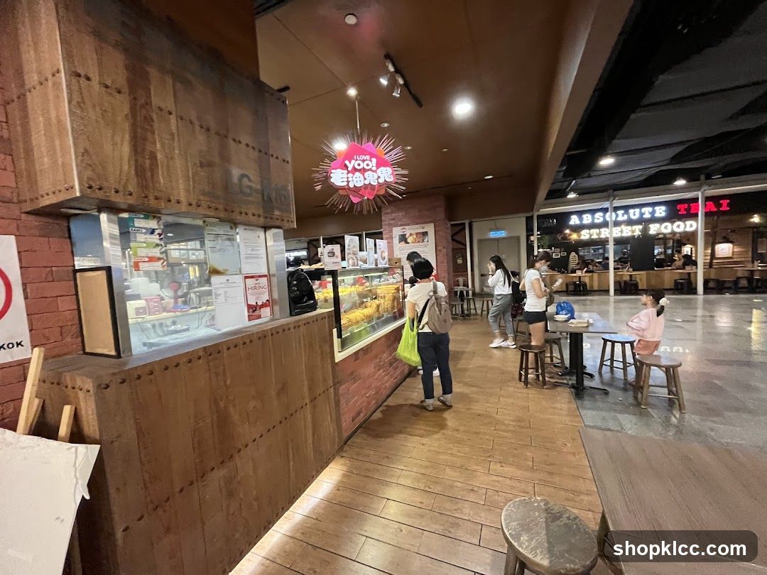 Food court with various eateries
