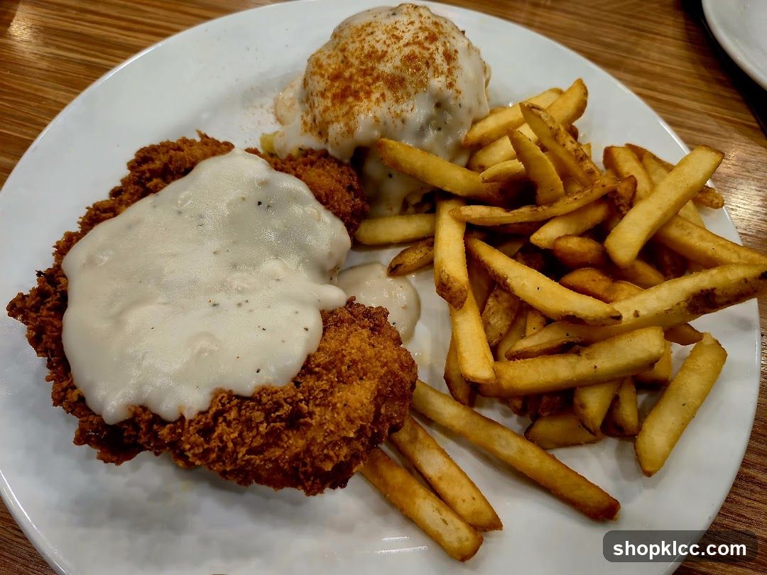 Chicken Fried Steak with Gravy and Fries