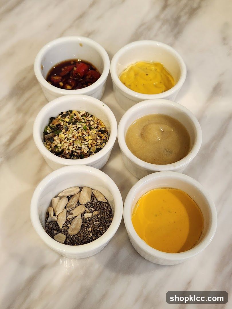 Six Ramekins of Condiments