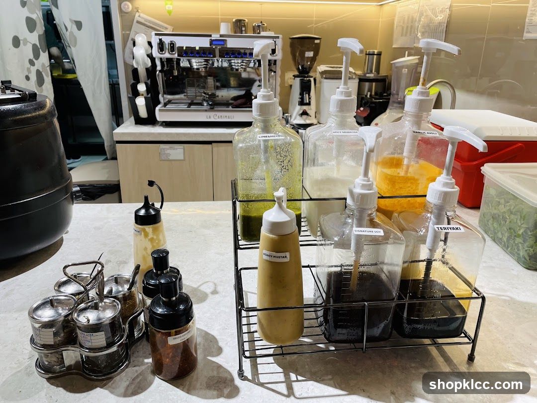 Condiments and Coffee Machine