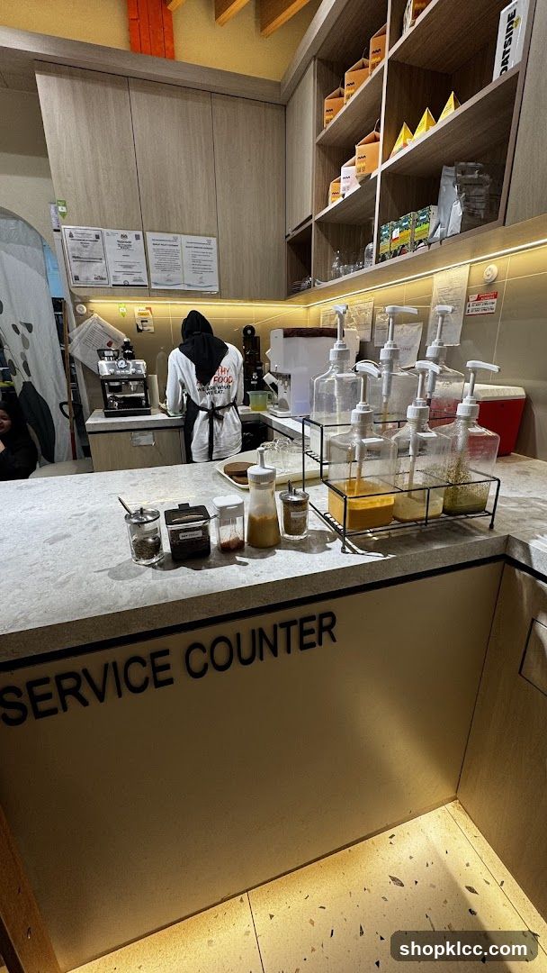 Coffee shop service counter
