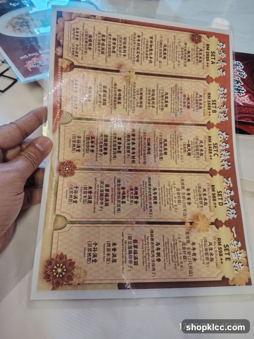 Set Menus