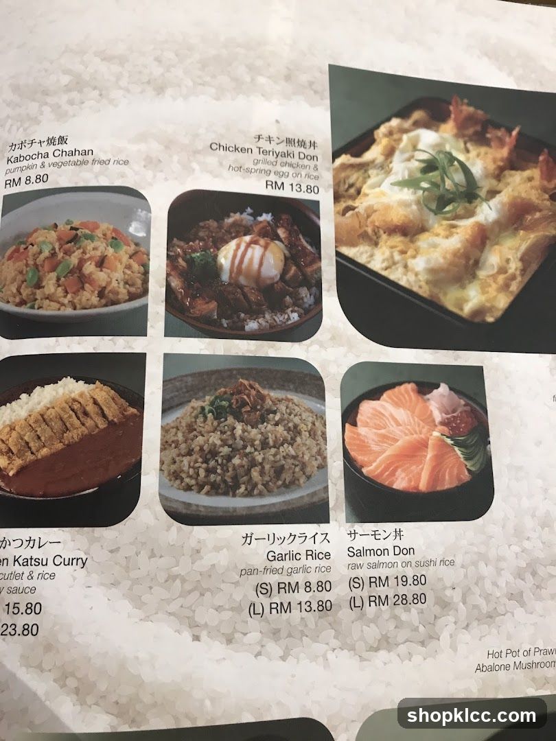 Japanese Food Menu