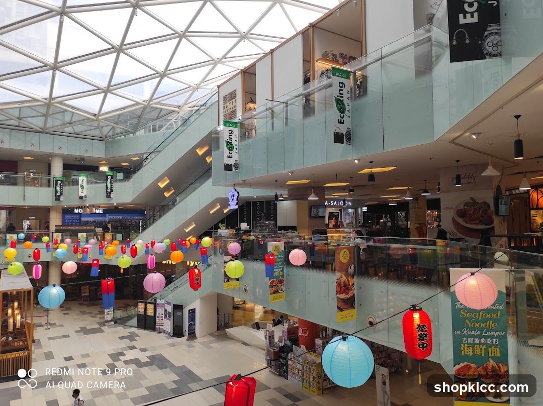Mall Interior with Lanterns