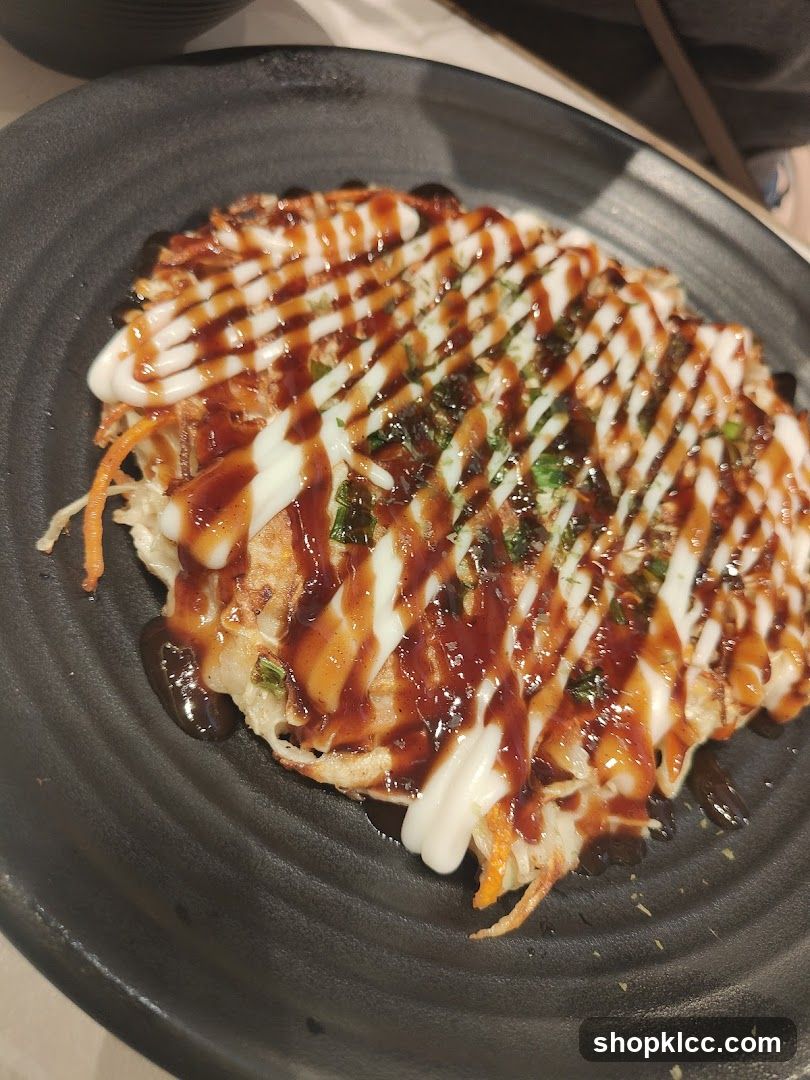 Okonomiyaki with Sauces