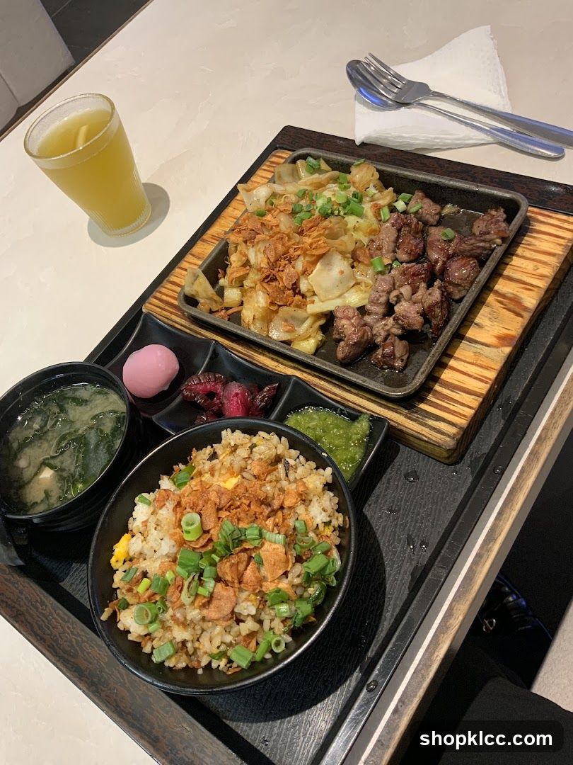 Meal with Fried Rice and Beef