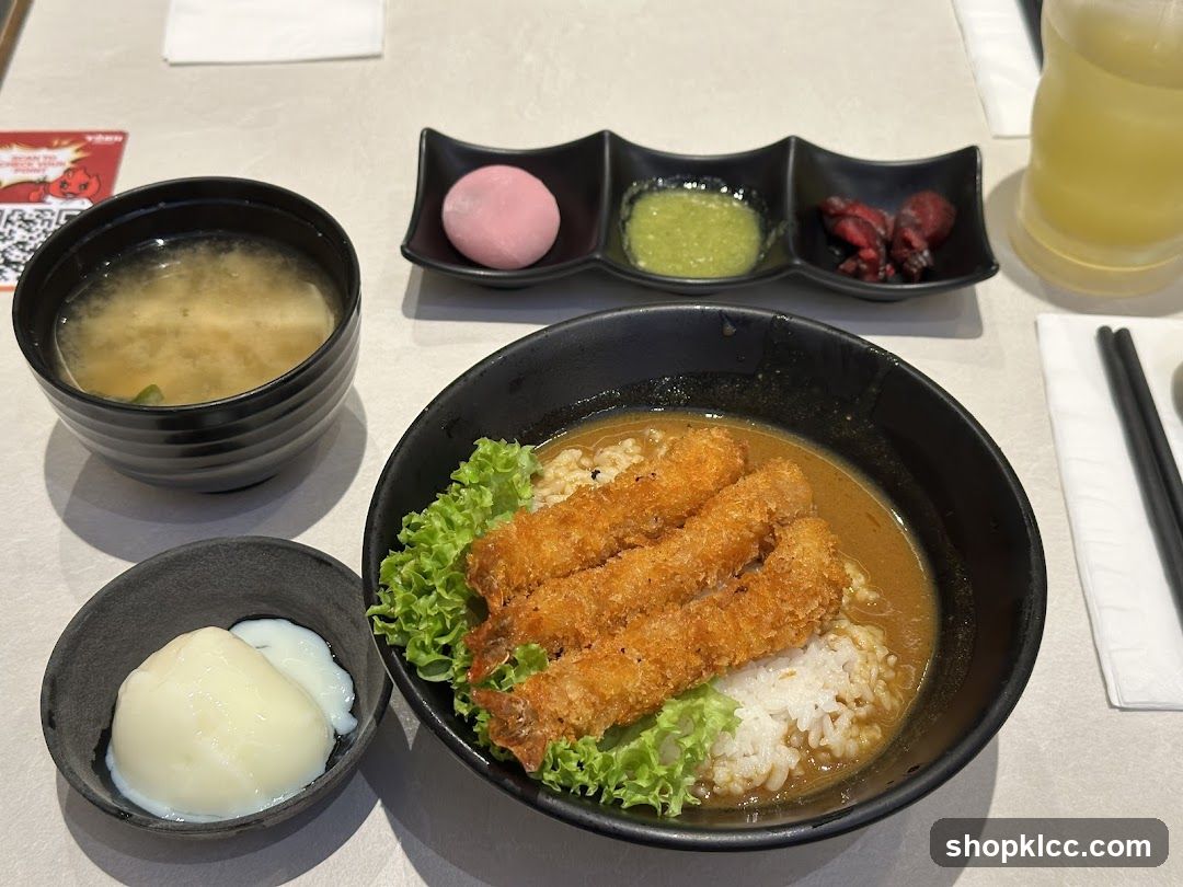 Japanese Curry Rice with Fried Shrimp