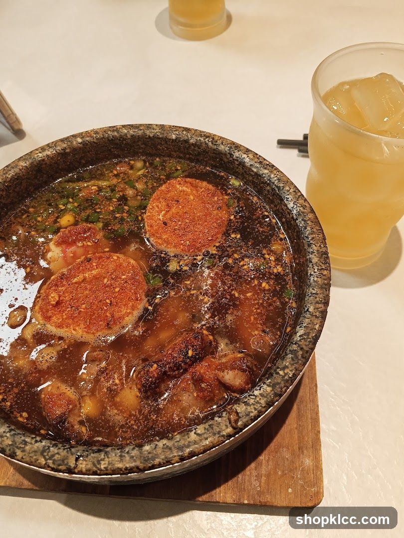 Spicy Noodle Soup with Drink