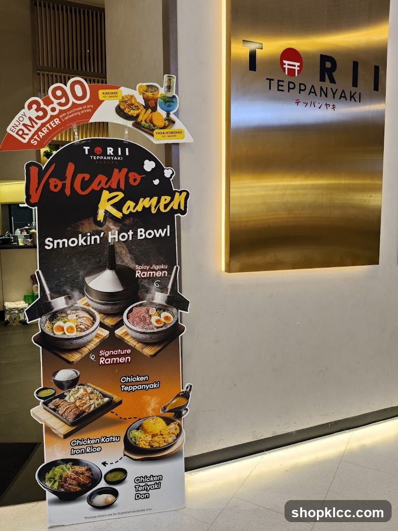 Torii Teppanyaki Menu