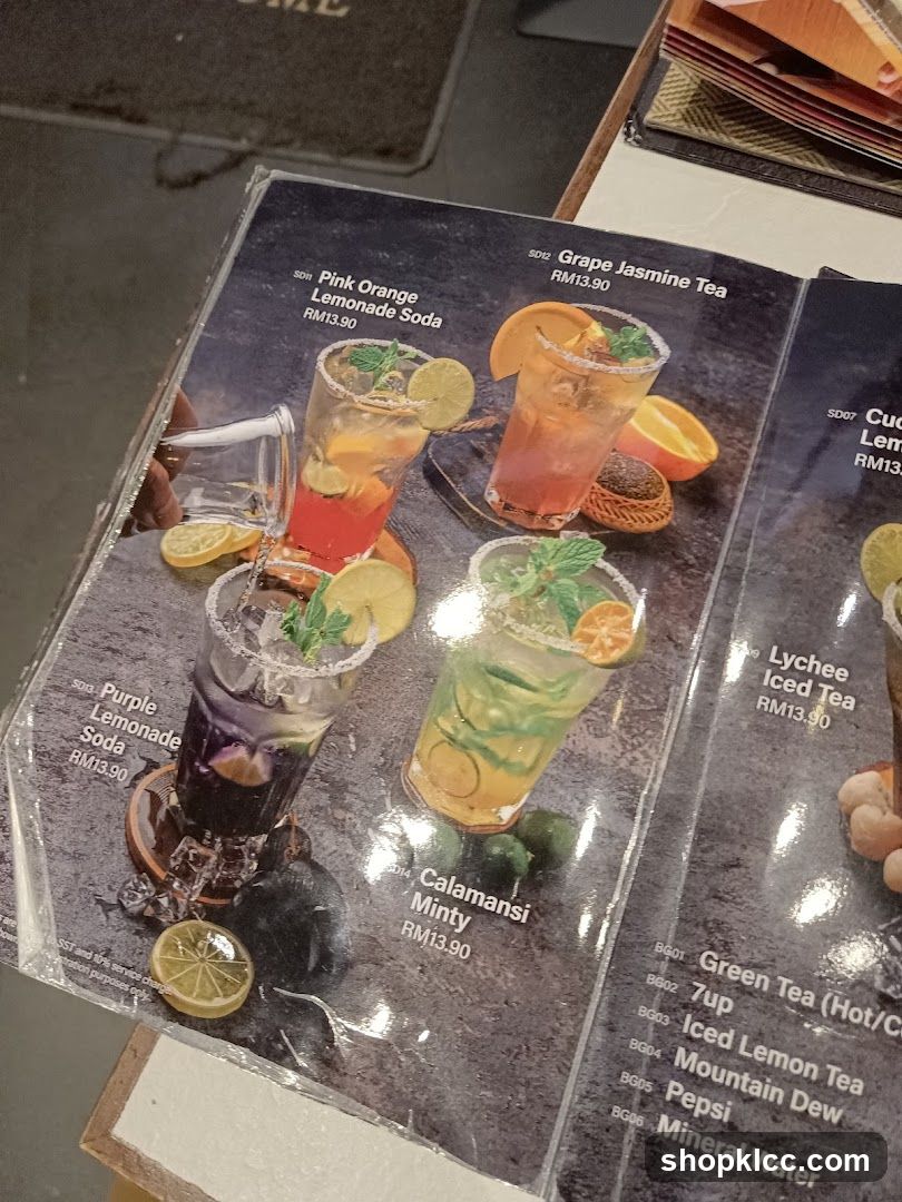 Drinks Menu