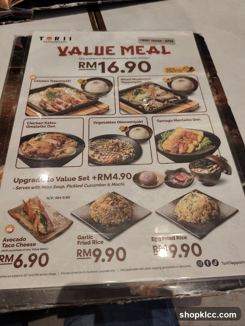 Torii Teppanyaki Value Meal